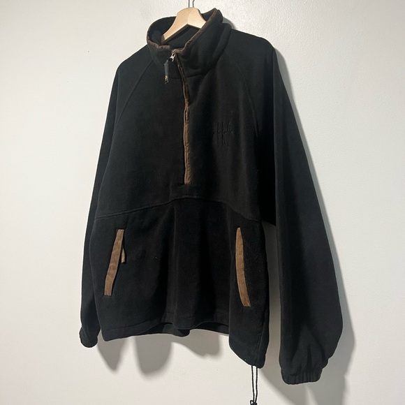 North End Pro Club Black Fleece Quarter-Zip Pullover - Size Large - Picture 5 of 16